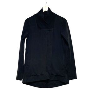 Lululemon Belle Black Wrap Sweatshirt Cardigan Sz 4